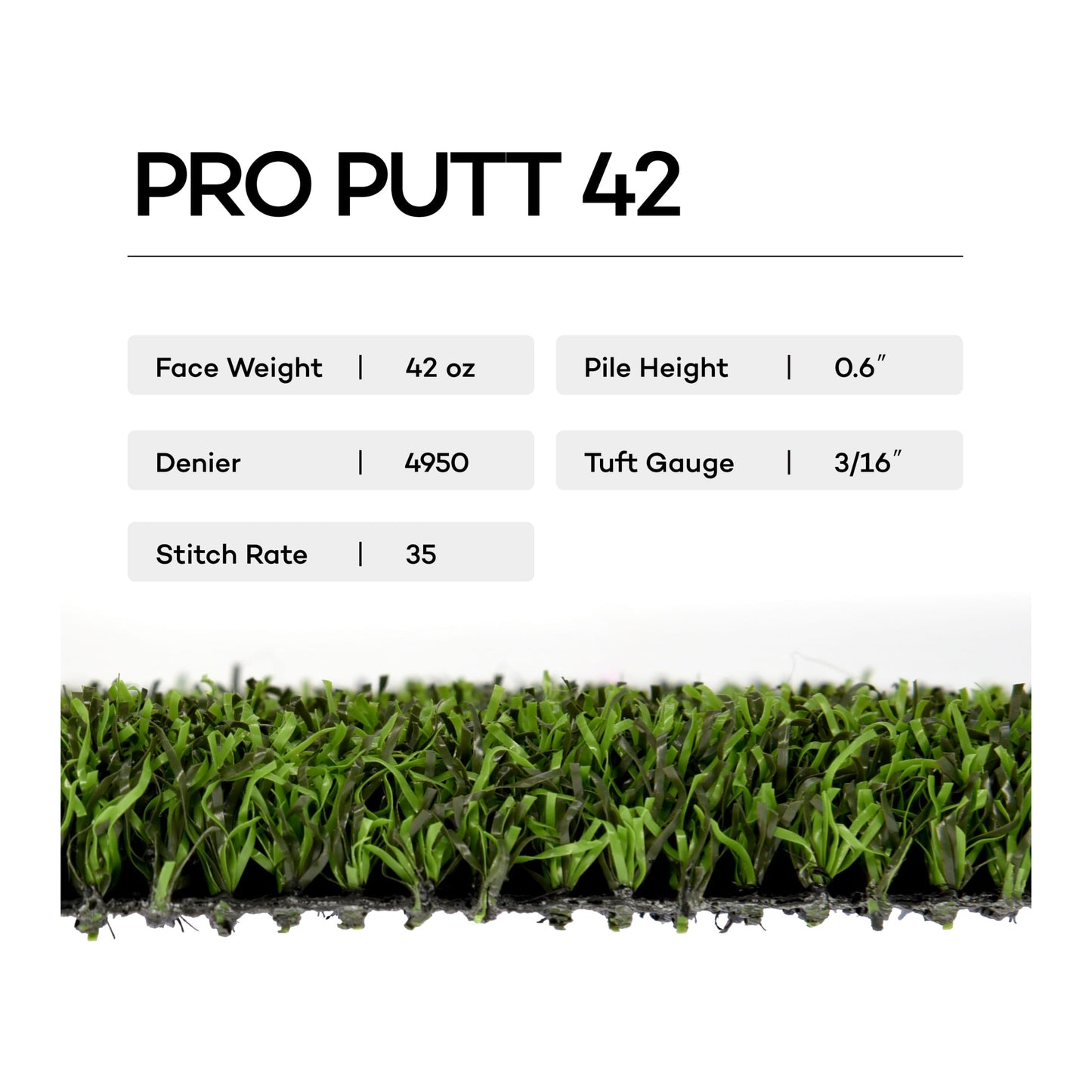 Samples - Pro Putt 42 oz Putting Green Turf